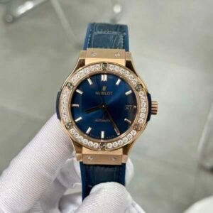 Hublot Classic Fusion King Gold Blue Replica Watch HB Factory 38mm