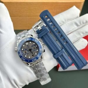 Omega Best Copies Watch Seamaster Diver 300M Chronograph Dial Gray N1 Factory 44mm