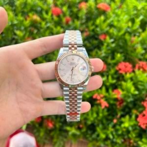 Rolex Replica 11 Watch DateJust Pink Dial Jubilee Strap Factory EW 41mm