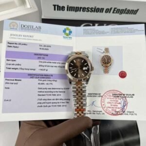 Rolex Rep 11 DateJust Men's Chocolate Dial 18K Rose Gold GM Factory 41mm